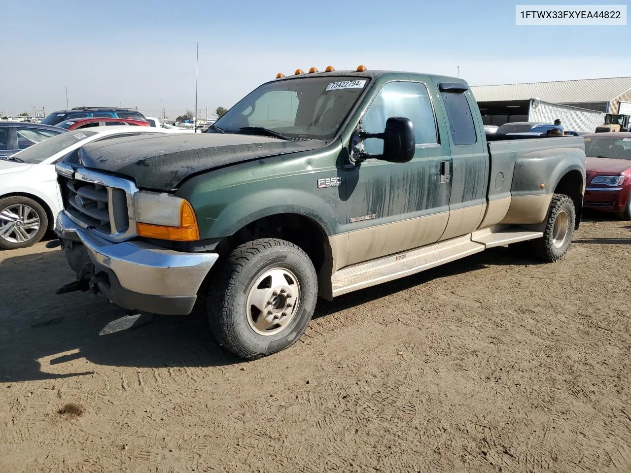 2000 Ford F350 Super Duty VIN: 1FTWX33FXYEA44822 Lot: 73422794