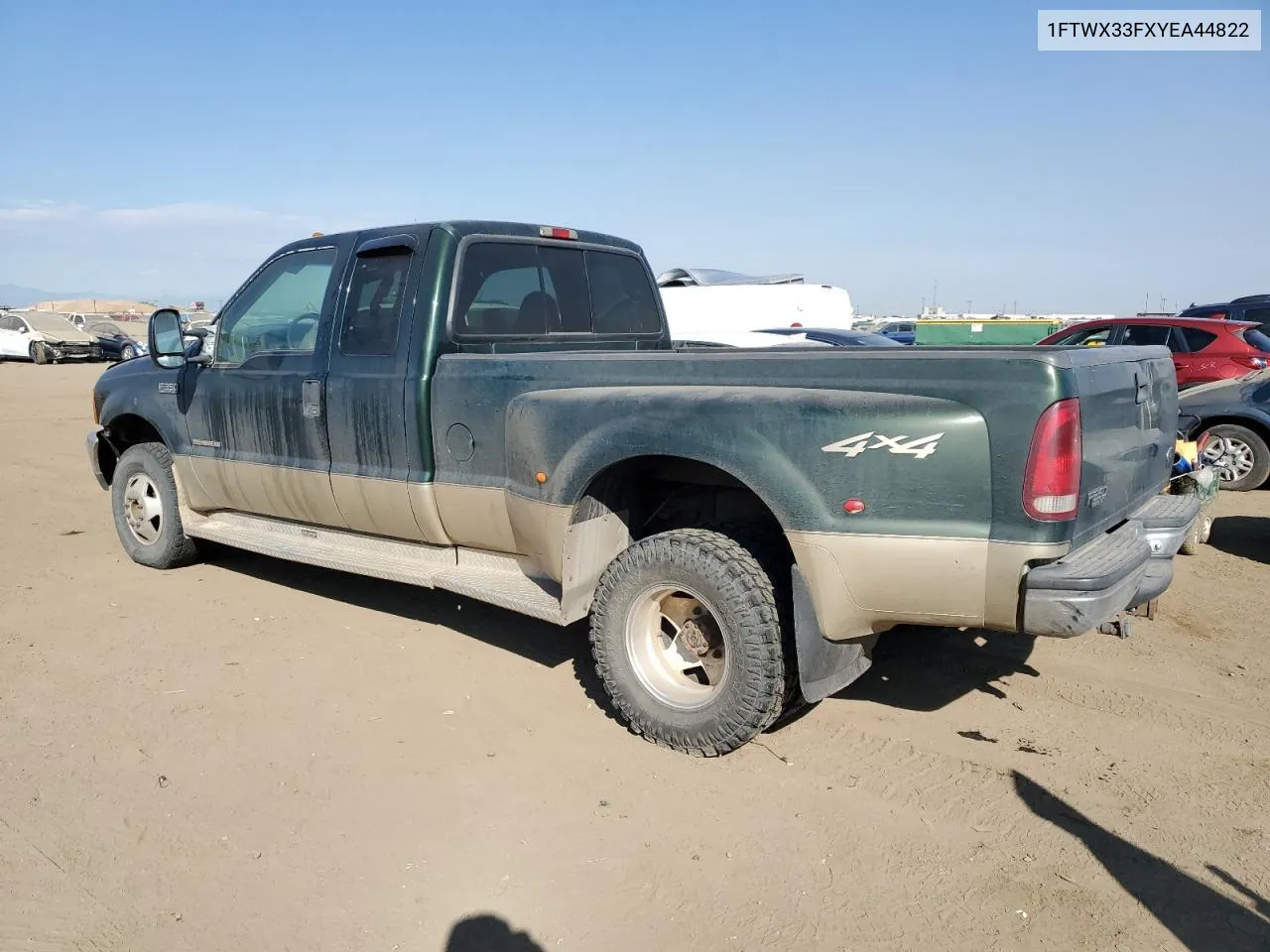 2000 Ford F350 Super Duty VIN: 1FTWX33FXYEA44822 Lot: 73422794