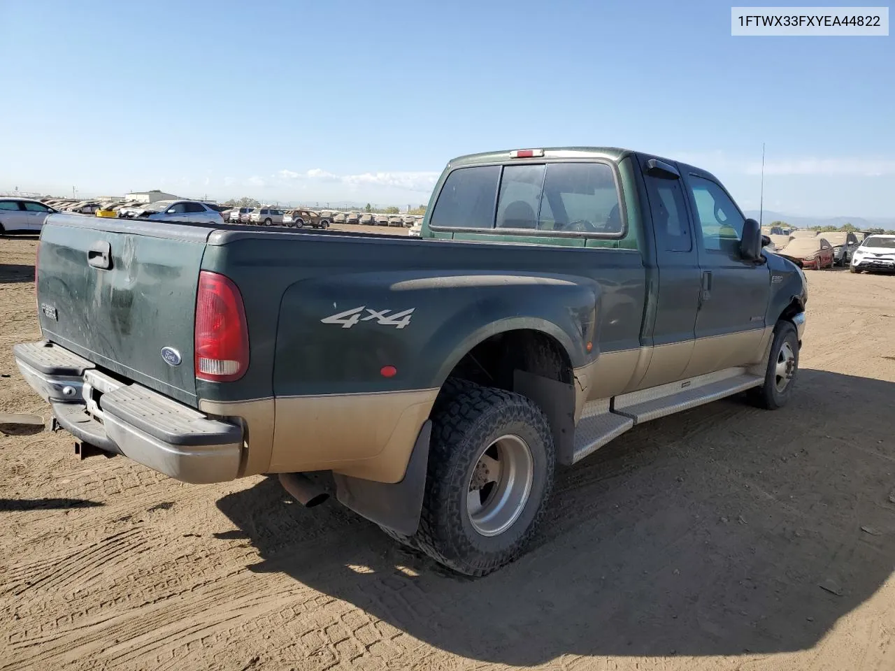 2000 Ford F350 Super Duty VIN: 1FTWX33FXYEA44822 Lot: 73422794