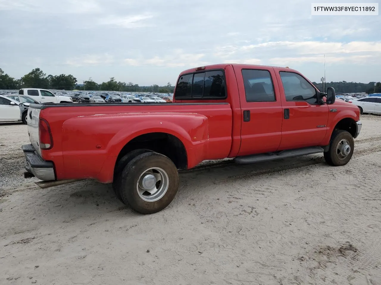 2000 Ford F350 Super Duty VIN: 1FTWW33F8YEC11892 Lot: 74086234