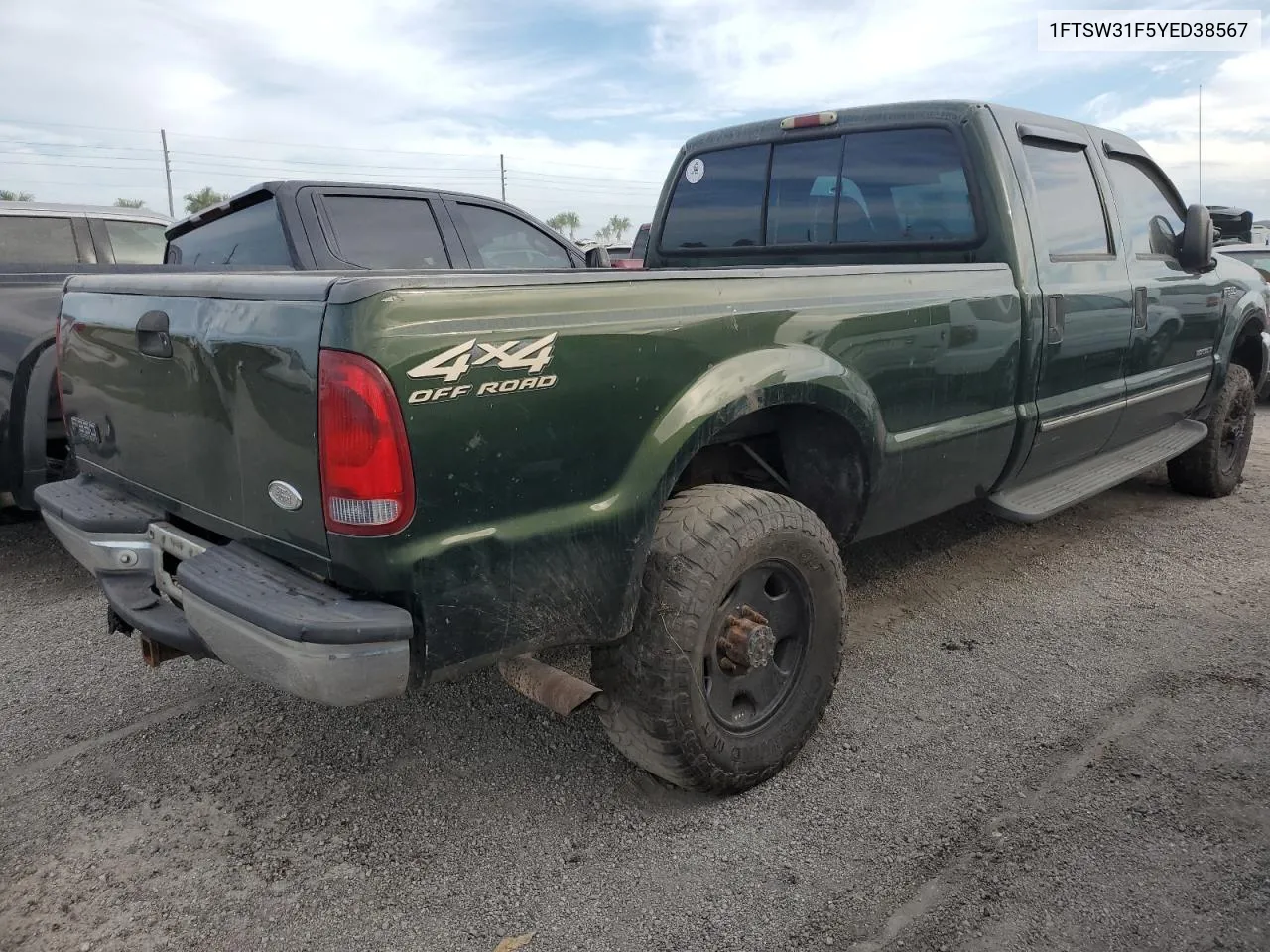 2000 Ford F350 Srw Super Duty VIN: 1FTSW31F5YED38567 Lot: 74583084