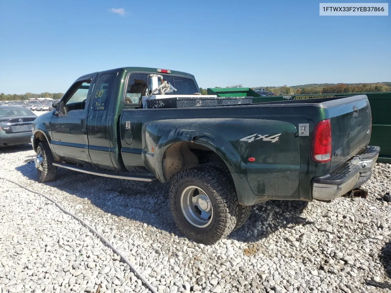 2000 Ford F350 Super Duty VIN: 1FTWX33F2YEB37866 Lot: 75228264