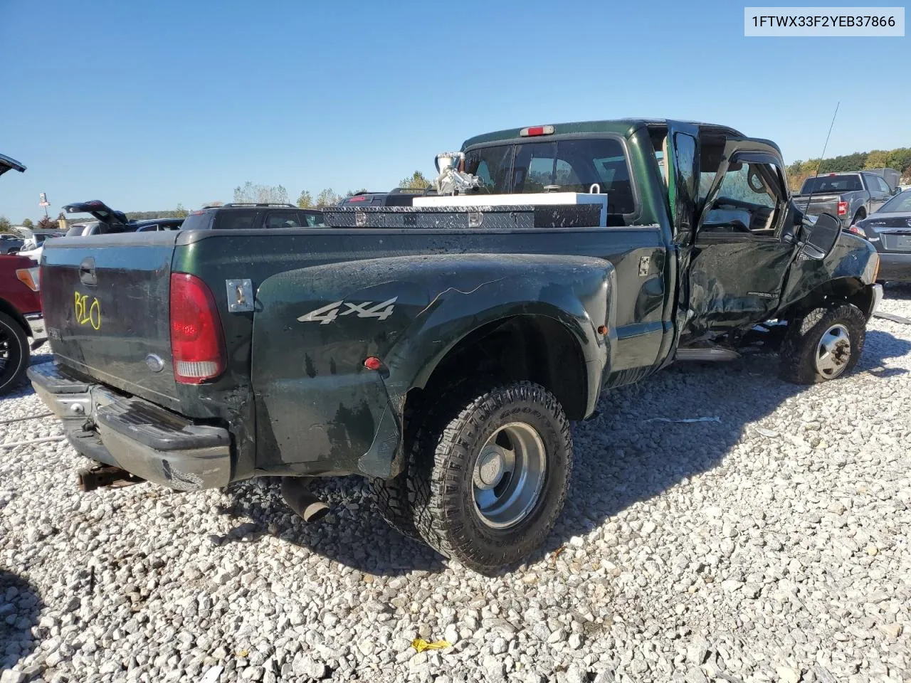 2000 Ford F350 Super Duty VIN: 1FTWX33F2YEB37866 Lot: 75228264