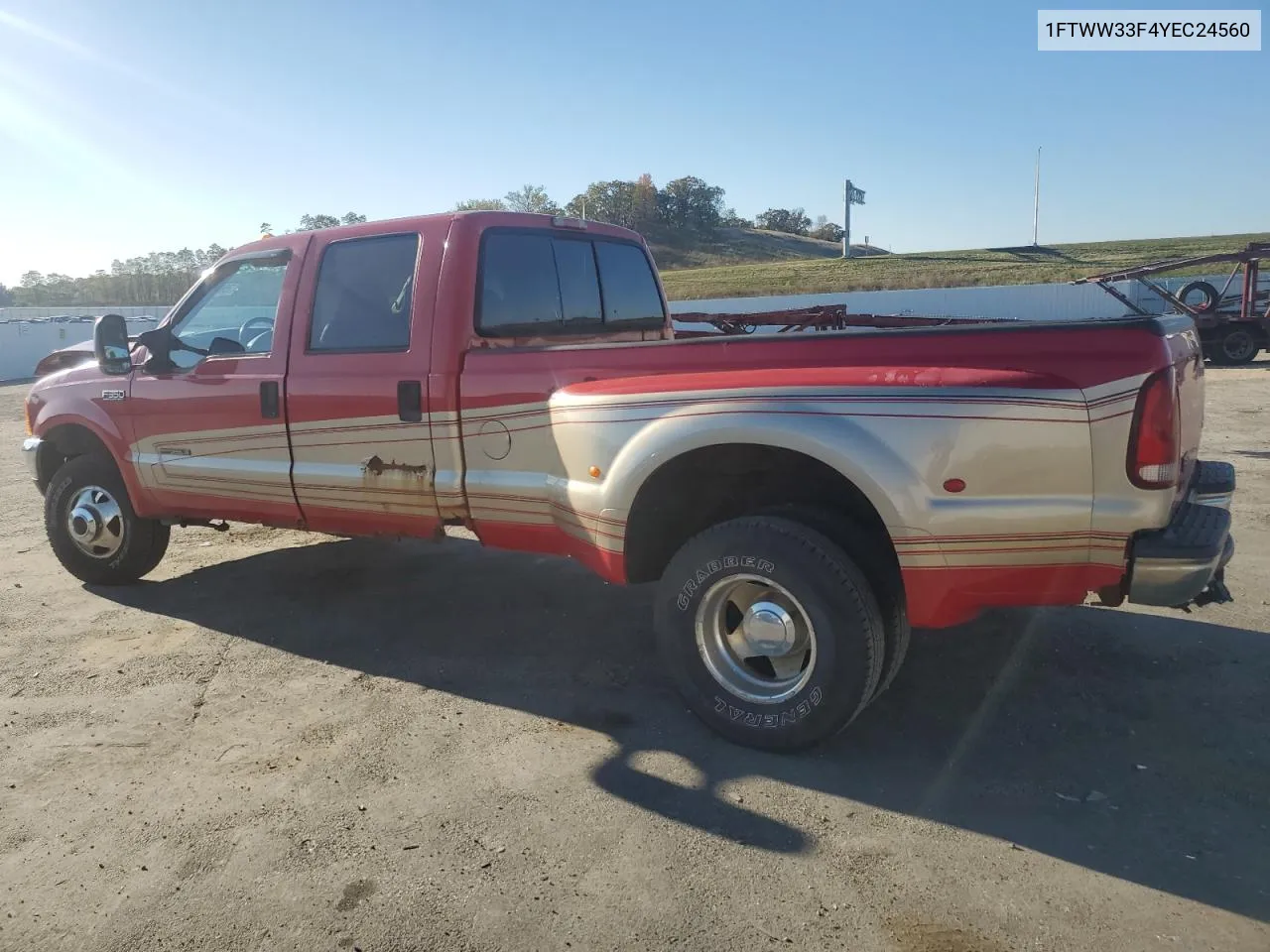 2000 Ford F350 Super Duty VIN: 1FTWW33F4YEC24560 Lot: 75684494