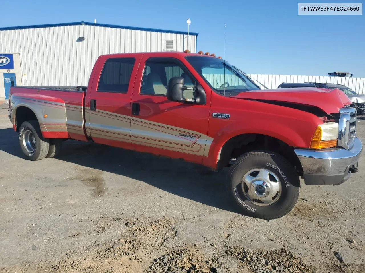 2000 Ford F350 Super Duty VIN: 1FTWW33F4YEC24560 Lot: 75684494