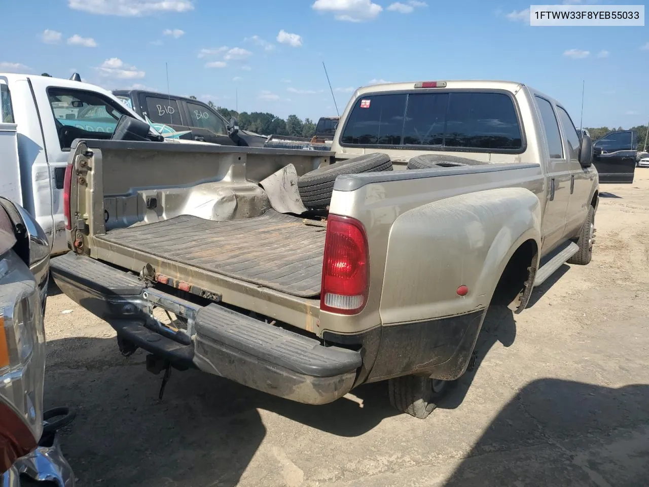 2000 Ford F350 Super Duty VIN: 1FTWW33F8YEB55033 Lot: 75849004