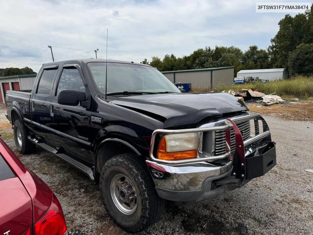 2000 Ford F350 Srw Super Duty VIN: 3FTSW31F7YMA38474 Lot: 76119104