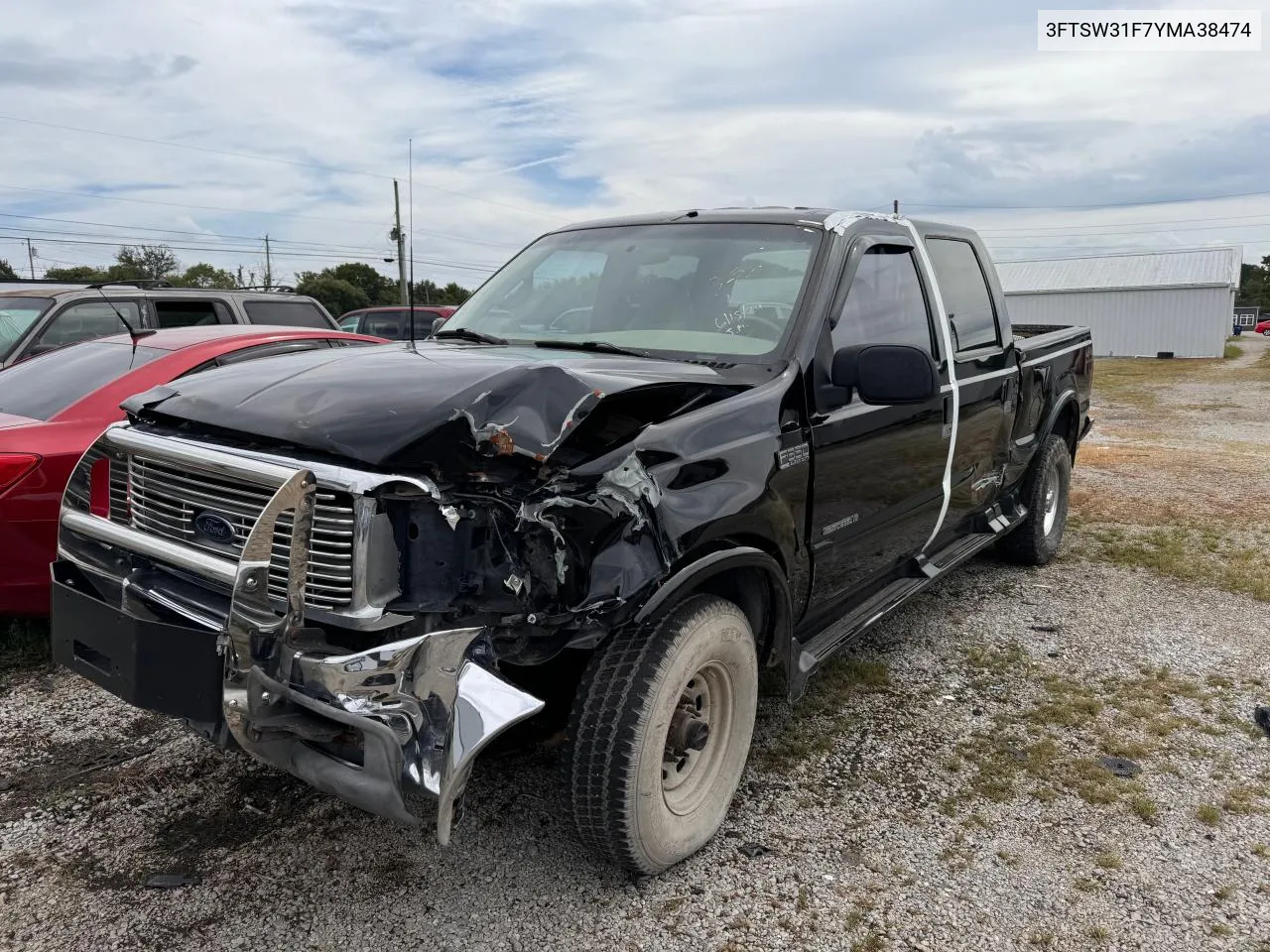 2000 Ford F350 Srw Super Duty VIN: 3FTSW31F7YMA38474 Lot: 76119104