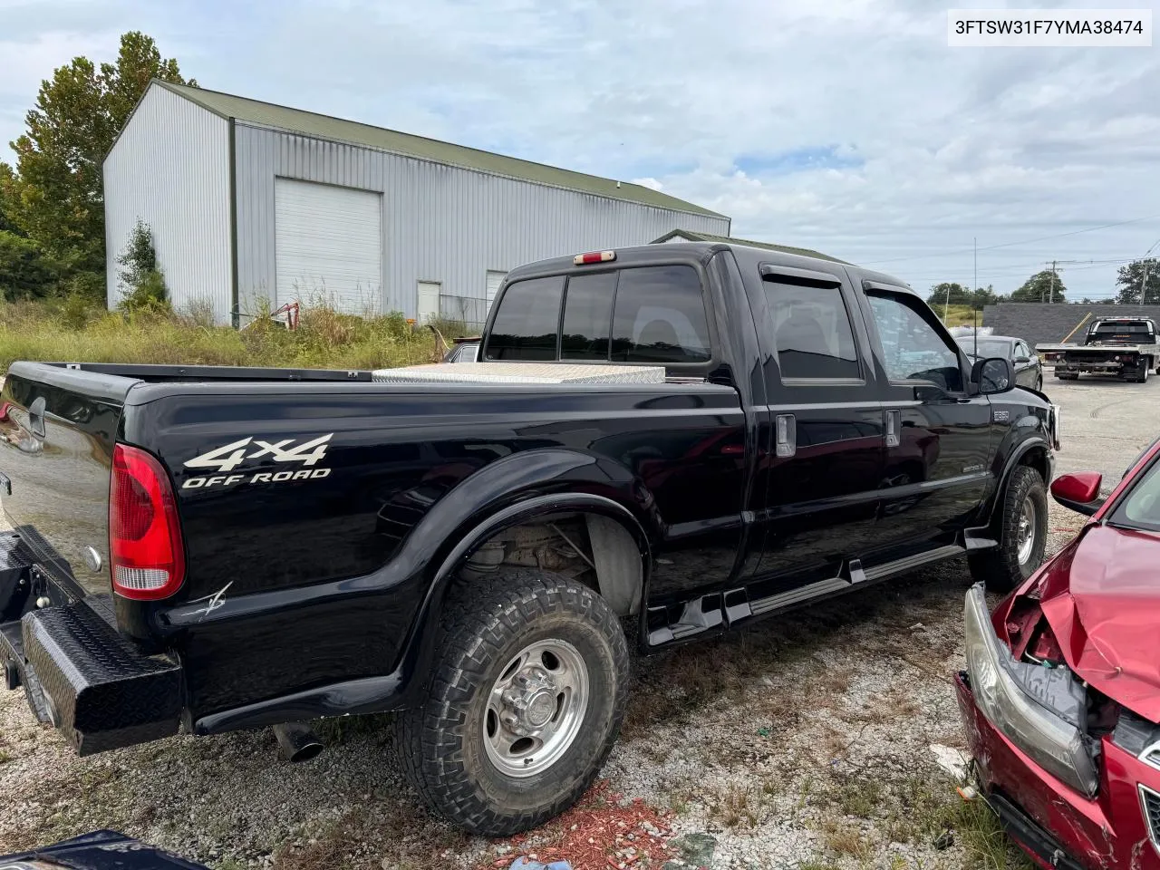 2000 Ford F350 Srw Super Duty VIN: 3FTSW31F7YMA38474 Lot: 76119104