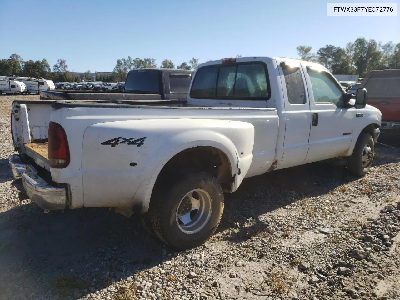 2000 Ford F350 Super Duty VIN: 1FTWX33F7YEC72776 Lot: 76636584