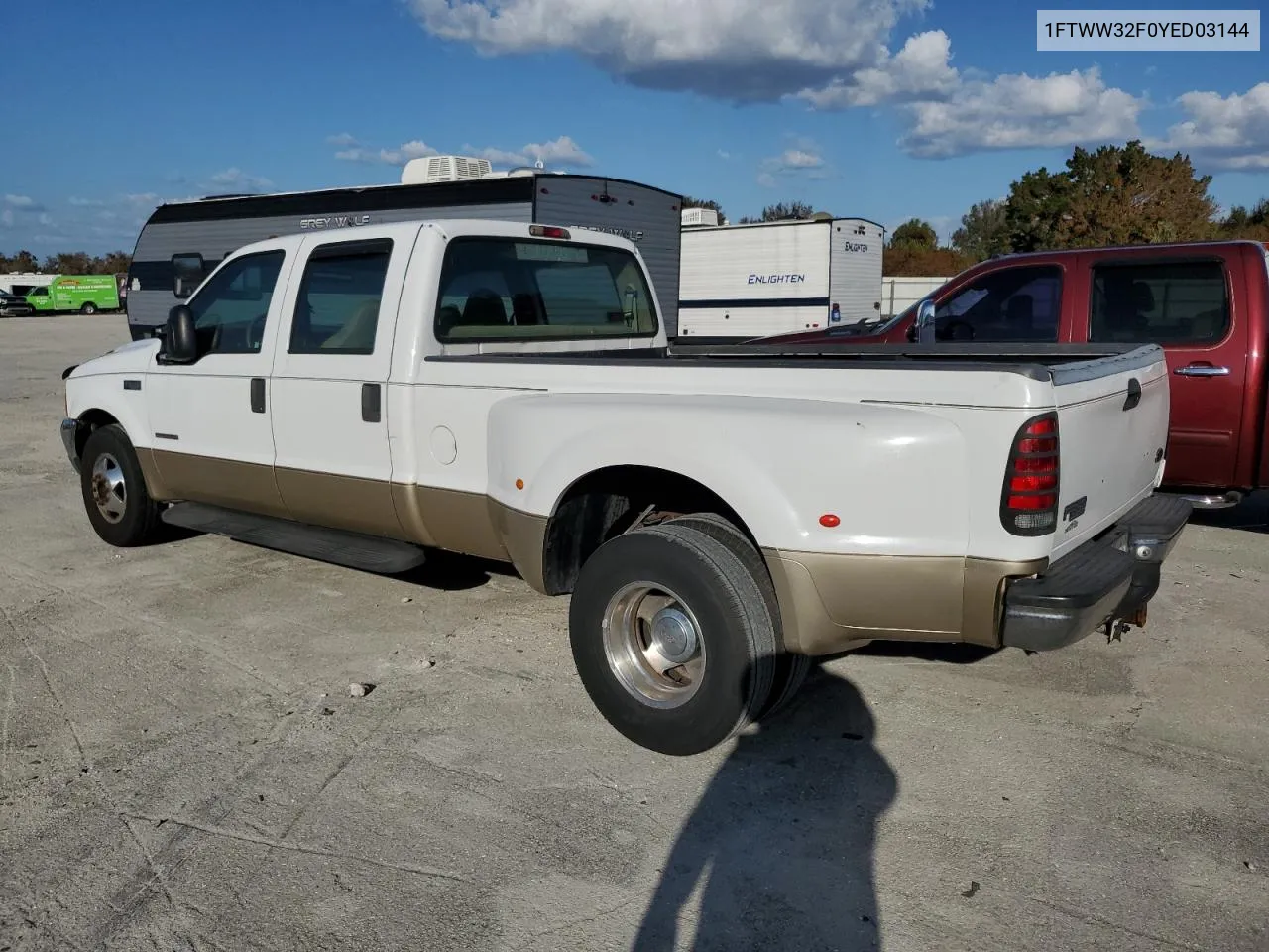 2000 Ford F350 Super Duty VIN: 1FTWW32F0YED03144 Lot: 77279684