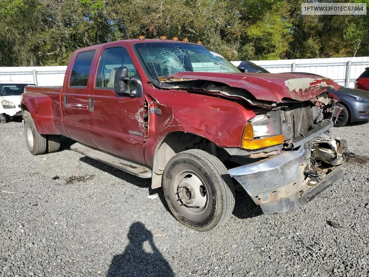 2001 Ford F350 Super Duty VIN: 1FTWW33F01EC57464 Lot: 45929384