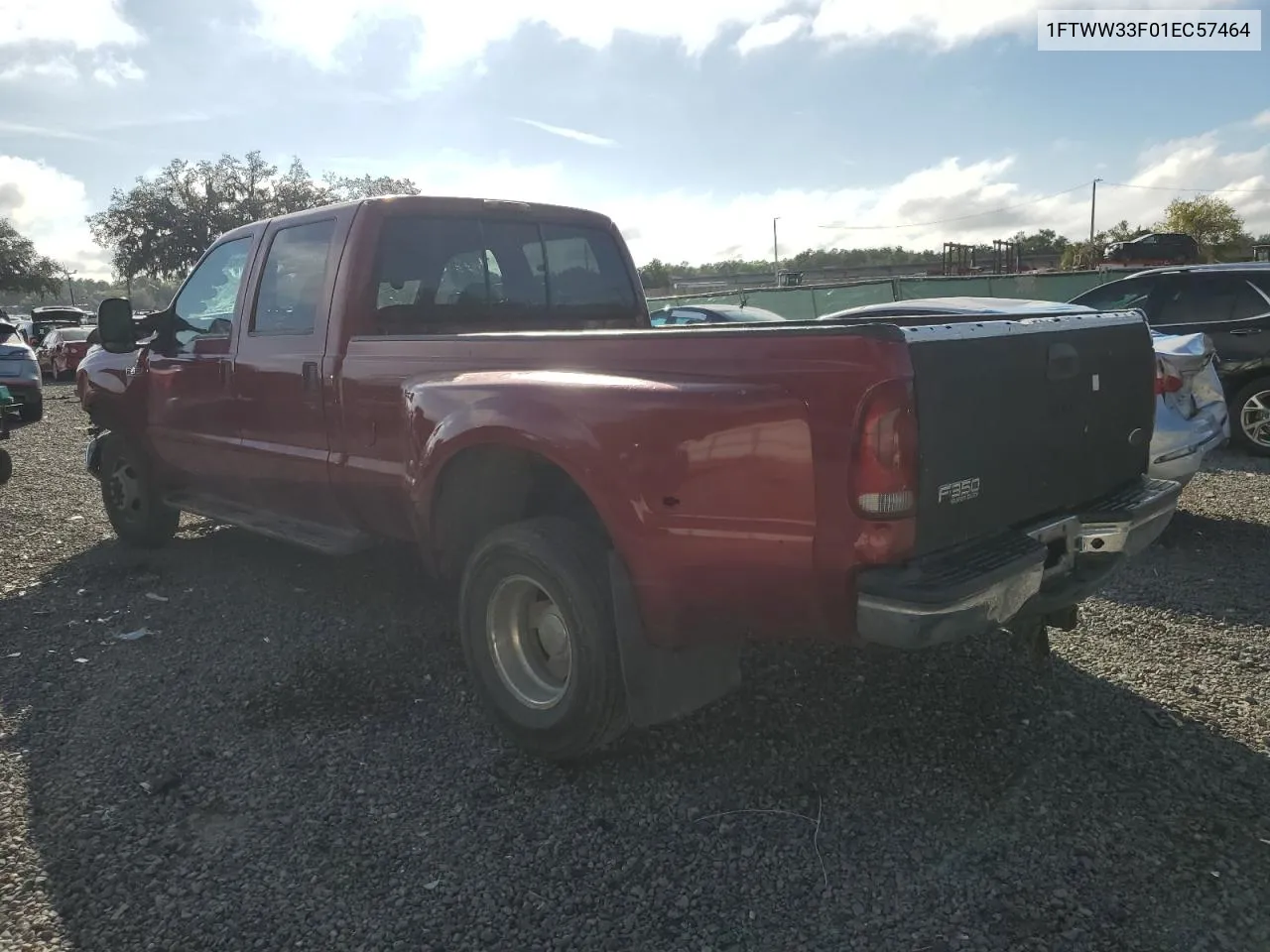 2001 Ford F350 Super Duty VIN: 1FTWW33F01EC57464 Lot: 45929384