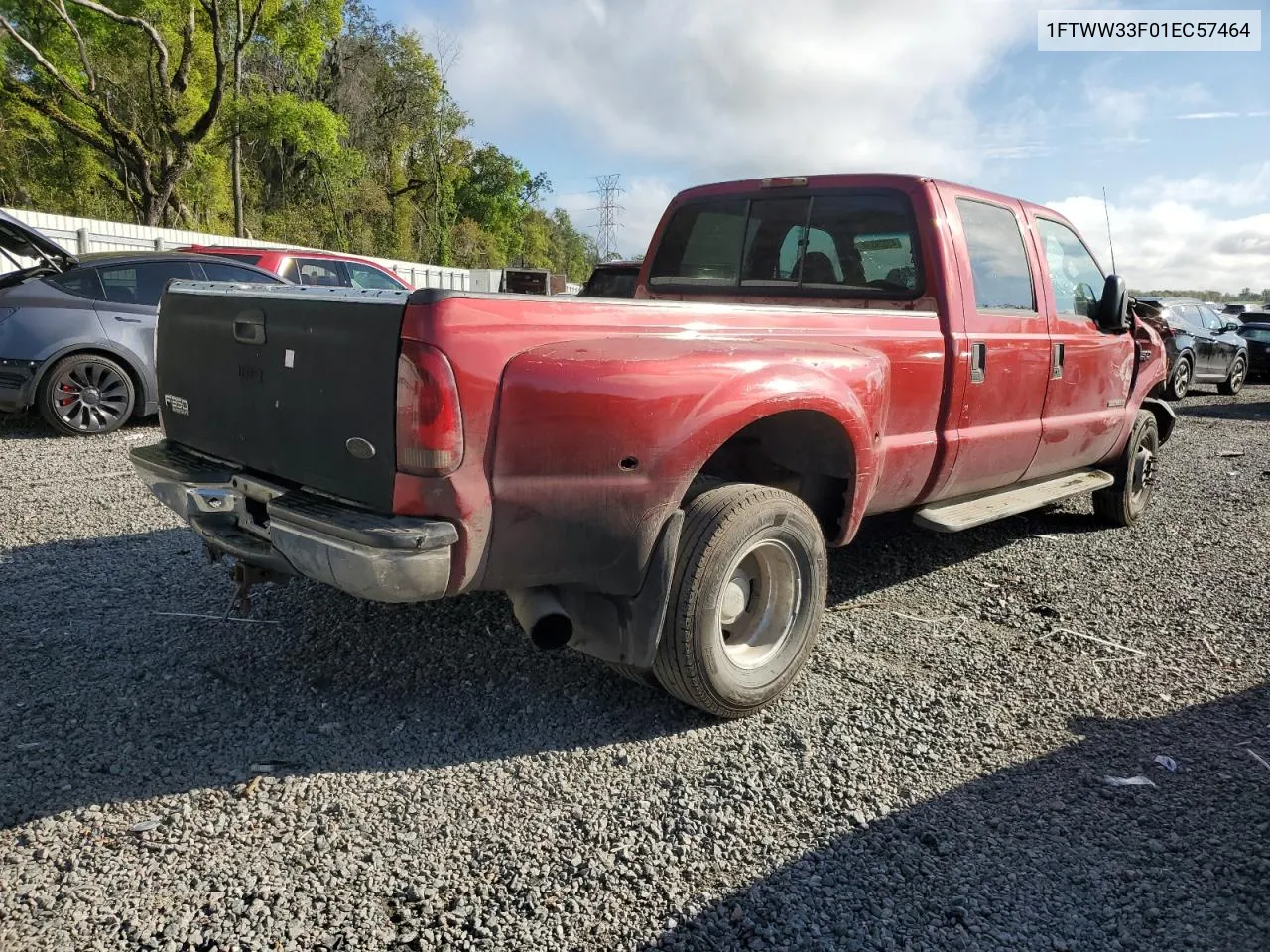 2001 Ford F350 Super Duty VIN: 1FTWW33F01EC57464 Lot: 45929384