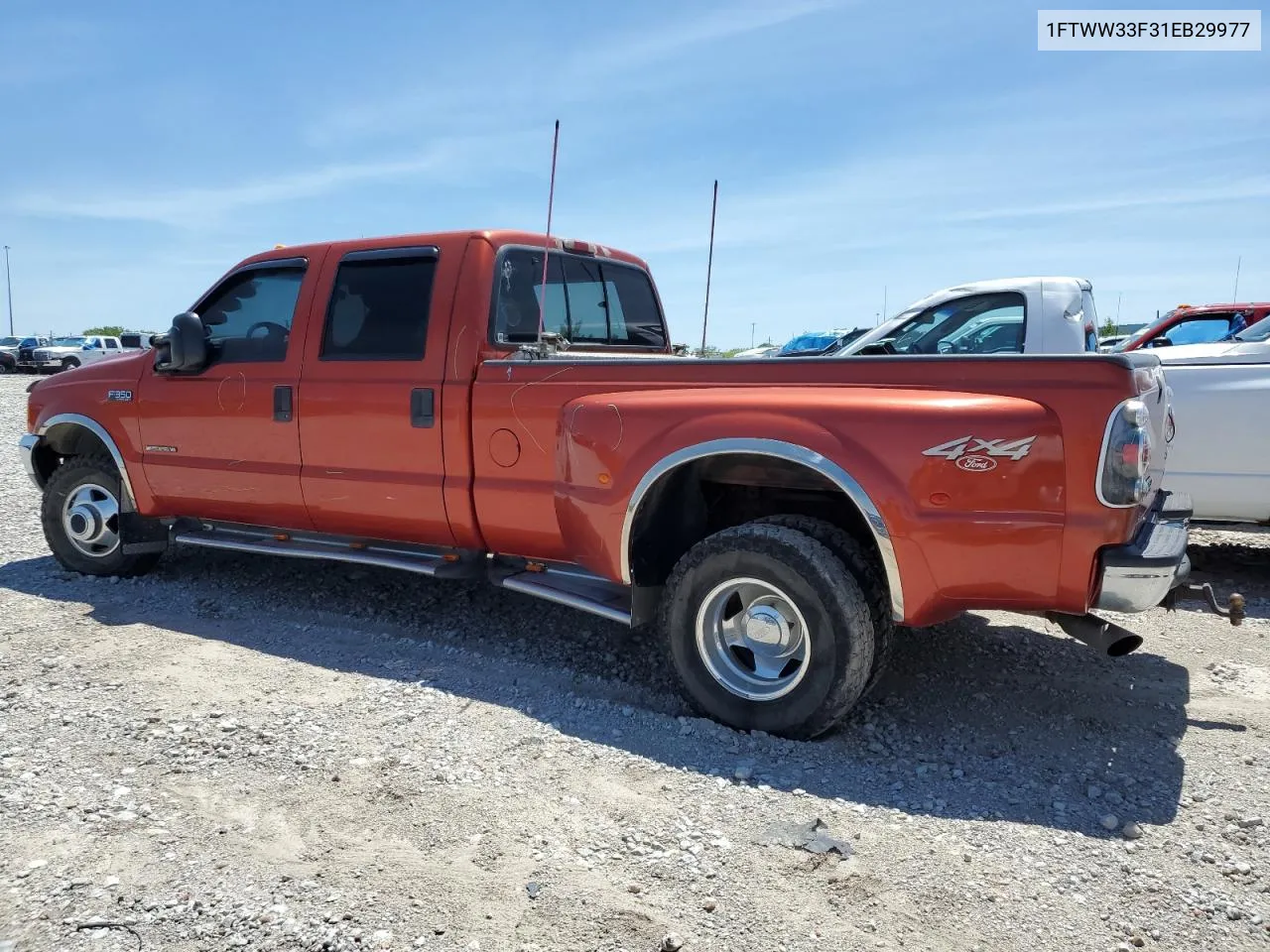 2001 Ford F350 Super Duty VIN: 1FTWW33F31EB29977 Lot: 58255914