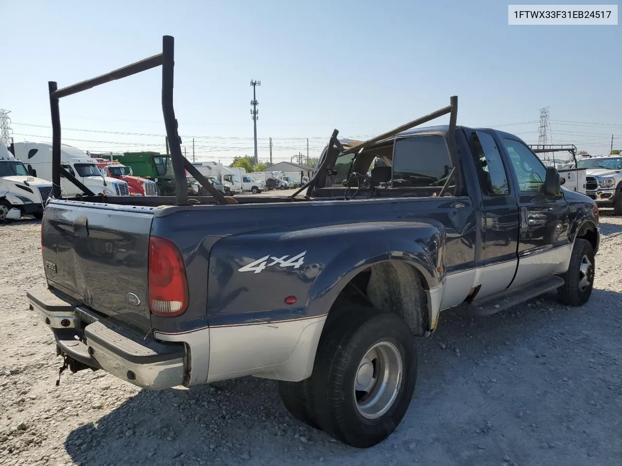 2001 Ford F350 Super Duty VIN: 1FTWX33F31EB24517 Lot: 67535554