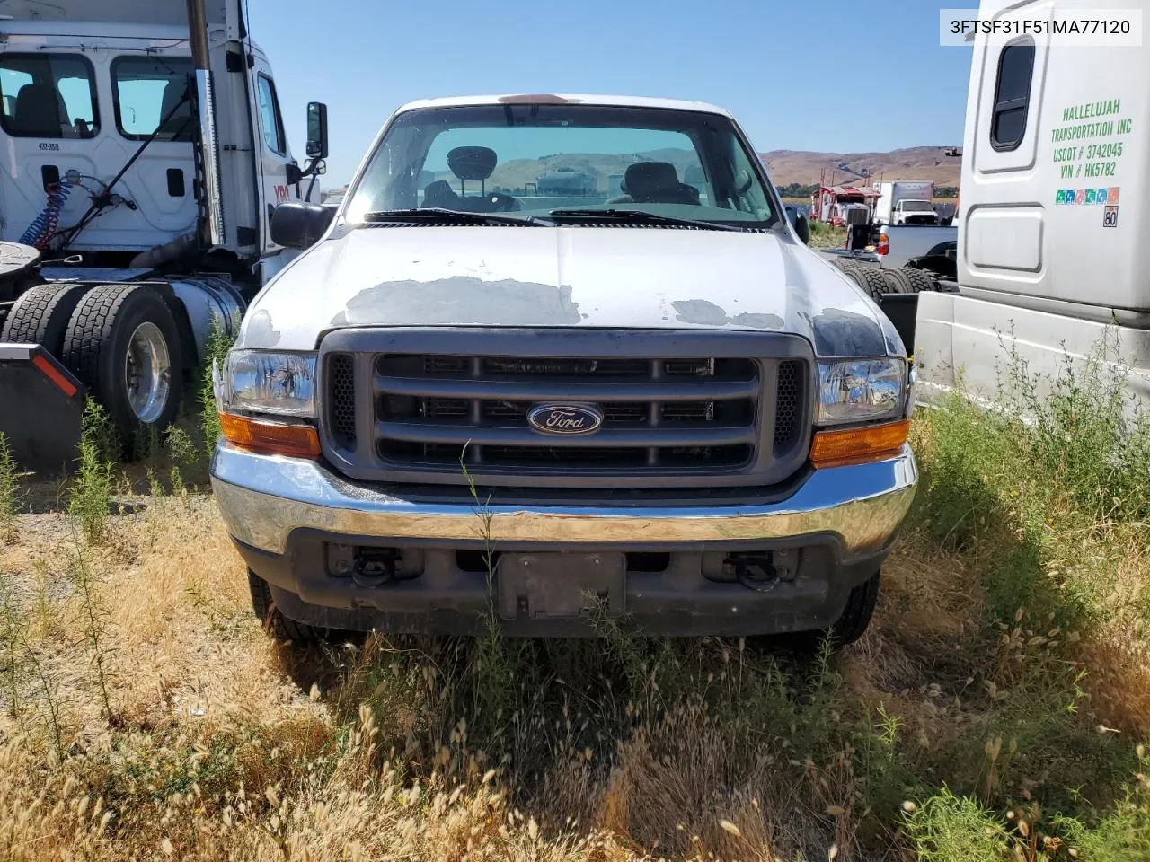 2001 Ford F350 Srw Super Duty VIN: 3FTSF31F51MA77120 Lot: 67823174