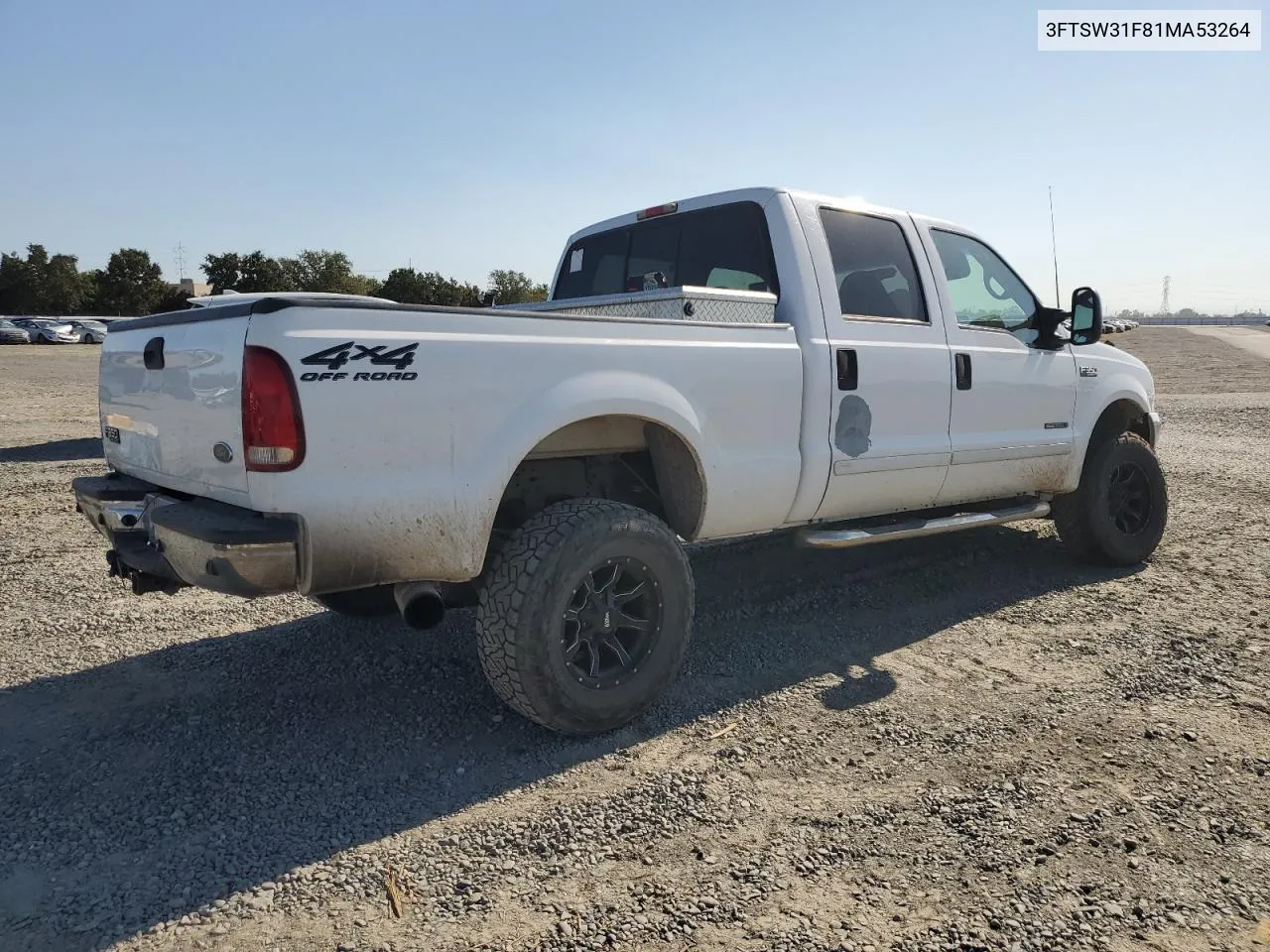 2001 Ford F350 Srw Super Duty VIN: 3FTSW31F81MA53264 Lot: 68850364