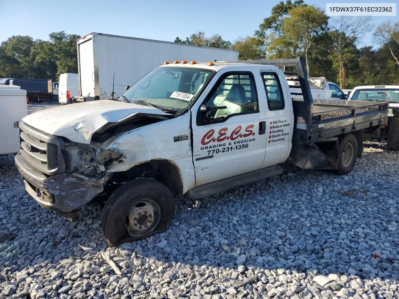 2001 Ford F350 Super Duty VIN: 1FDWX37F61EC32362 Lot: 71917054