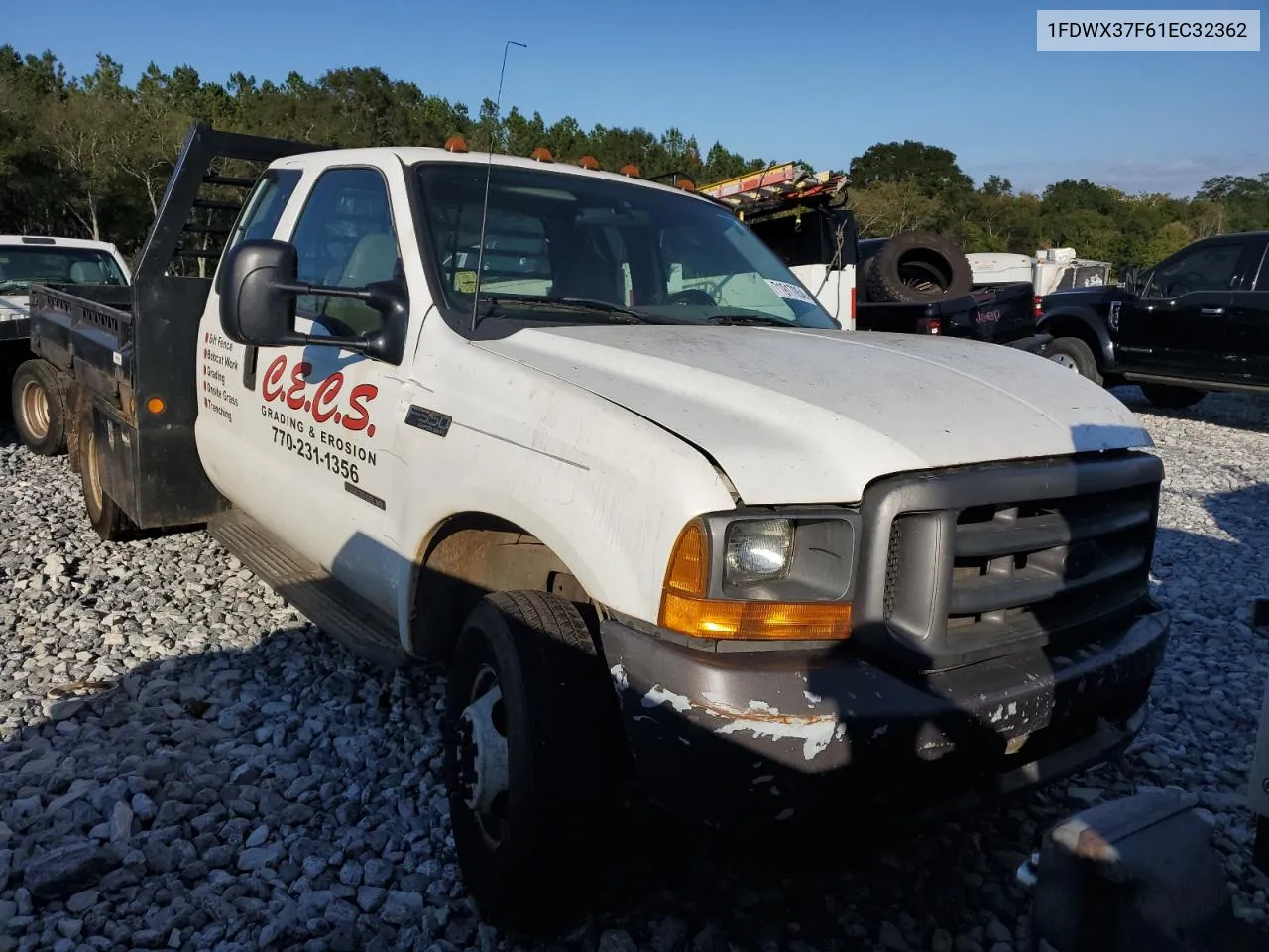 2001 Ford F350 Super Duty VIN: 1FDWX37F61EC32362 Lot: 71917054