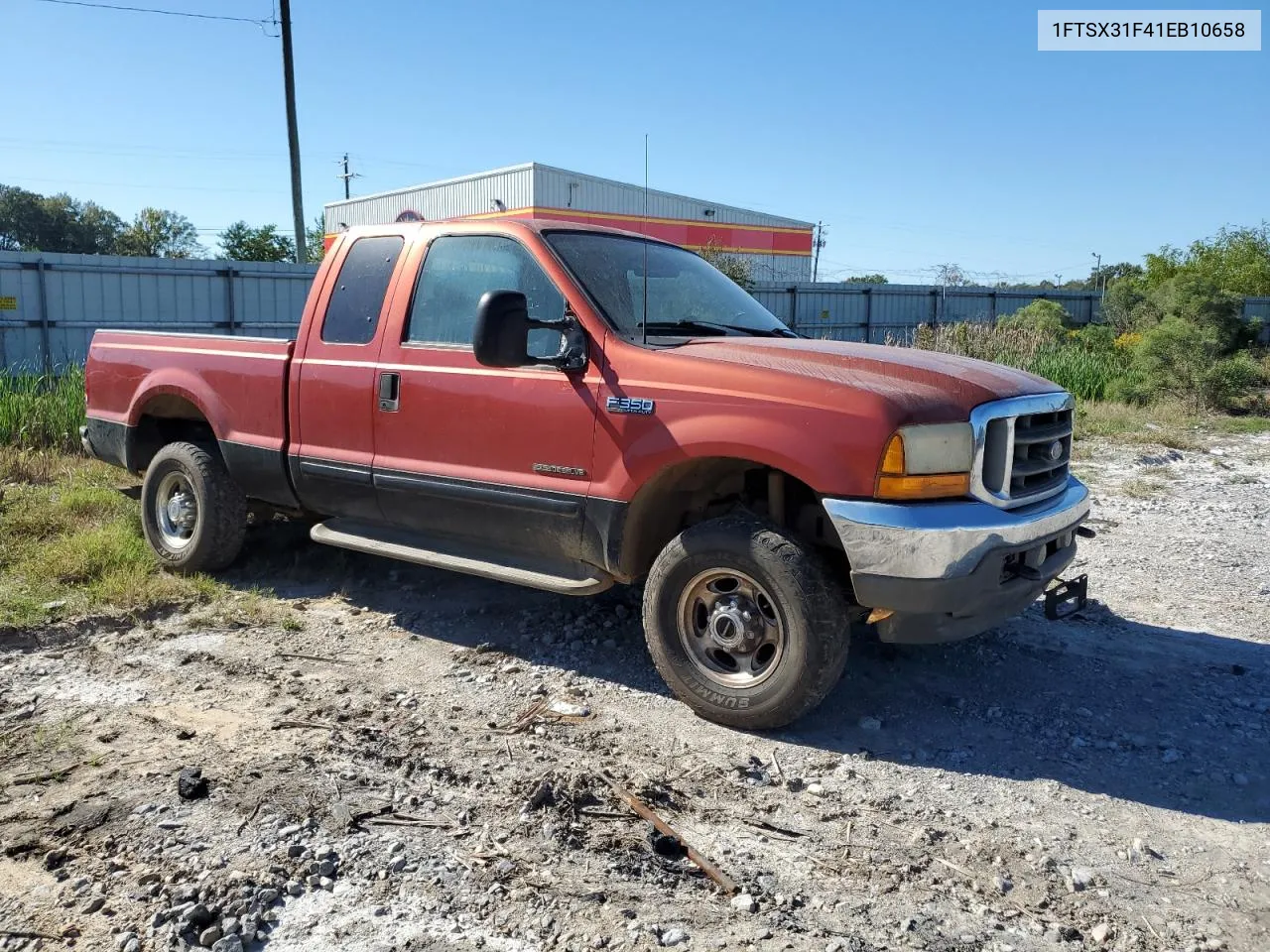 2001 Ford F350 Srw Super Duty VIN: 1FTSX31F41EB10658 Lot: 73487404