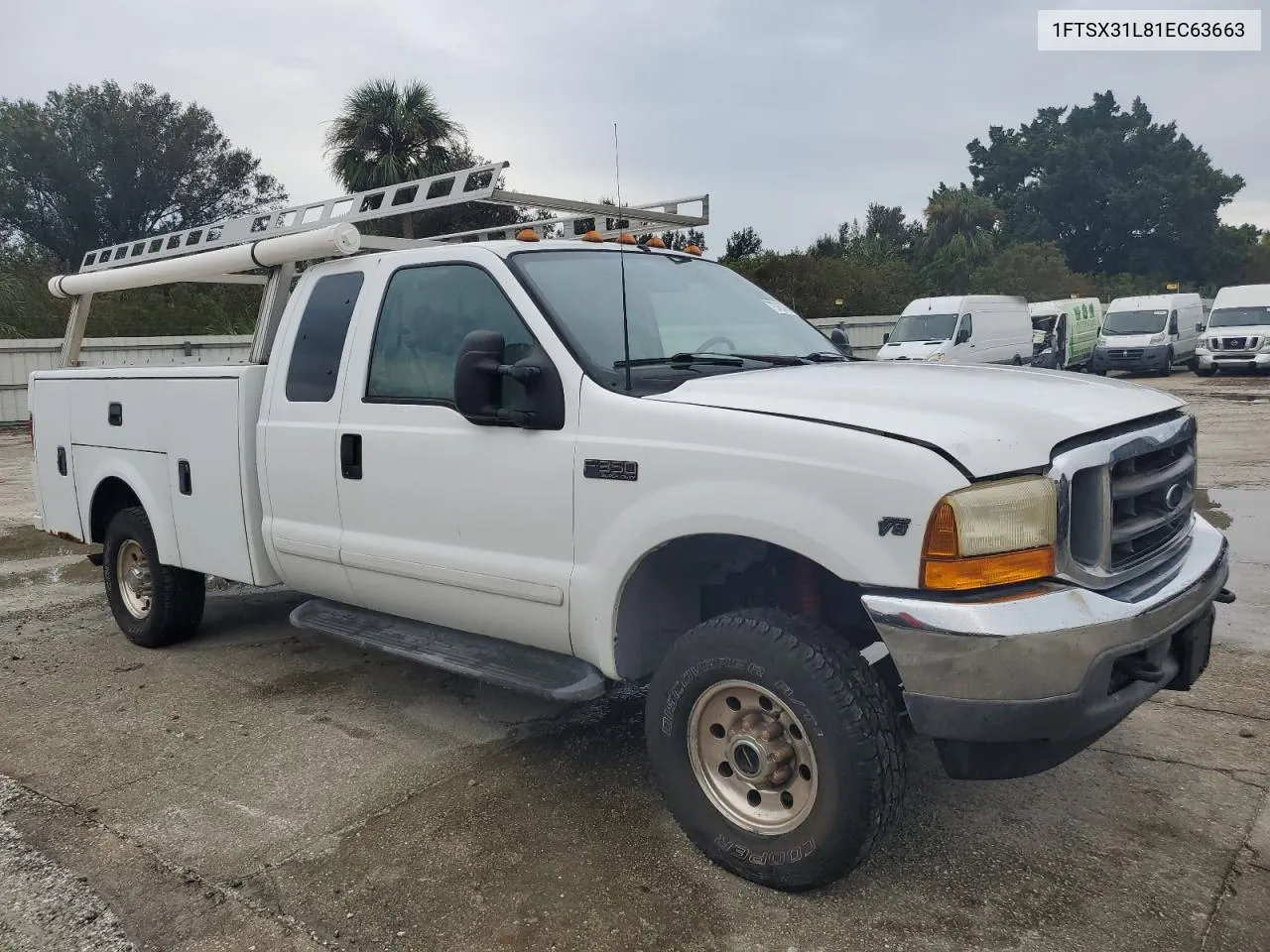 2001 Ford F350 Srw Super Duty VIN: 1FTSX31L81EC63663 Lot: 73763704