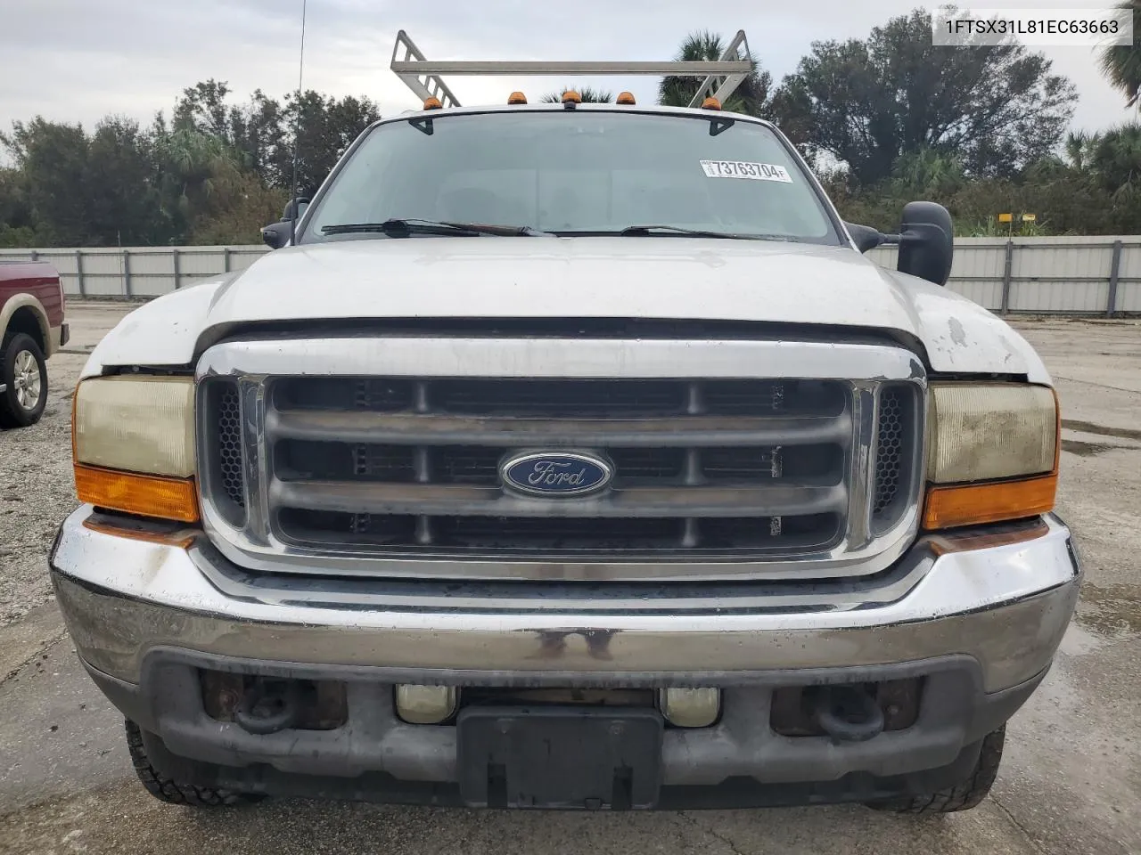 2001 Ford F350 Srw Super Duty VIN: 1FTSX31L81EC63663 Lot: 73763704