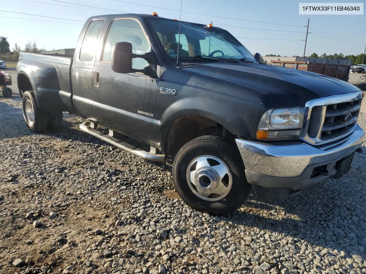 2001 Ford F350 Super Duty VIN: 1FTWX33F11EB46340 Lot: 74265584