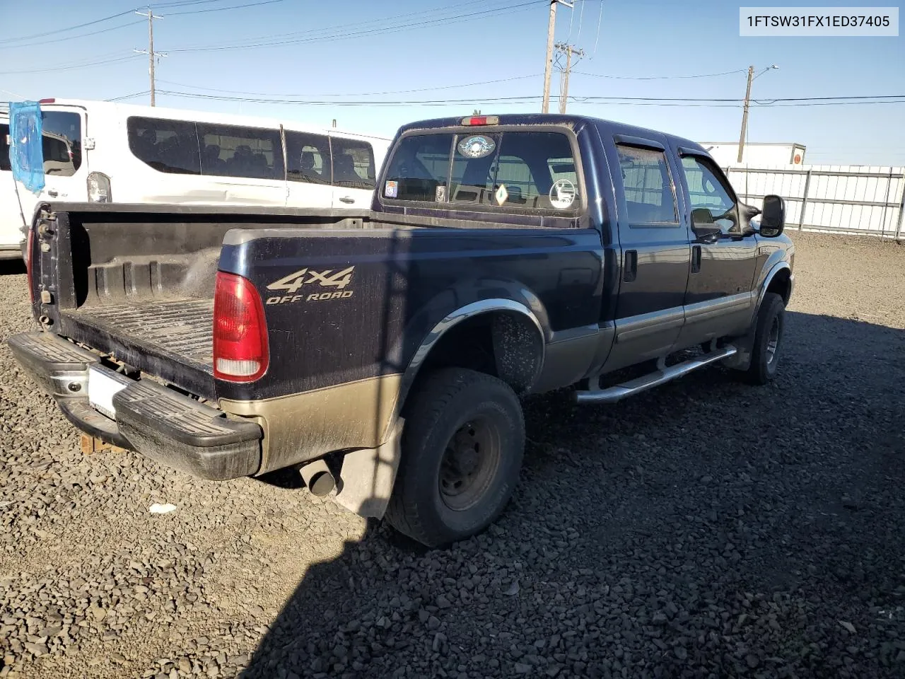 2001 Ford F350 Srw Super Duty VIN: 1FTSW31FX1ED37405 Lot: 74329264