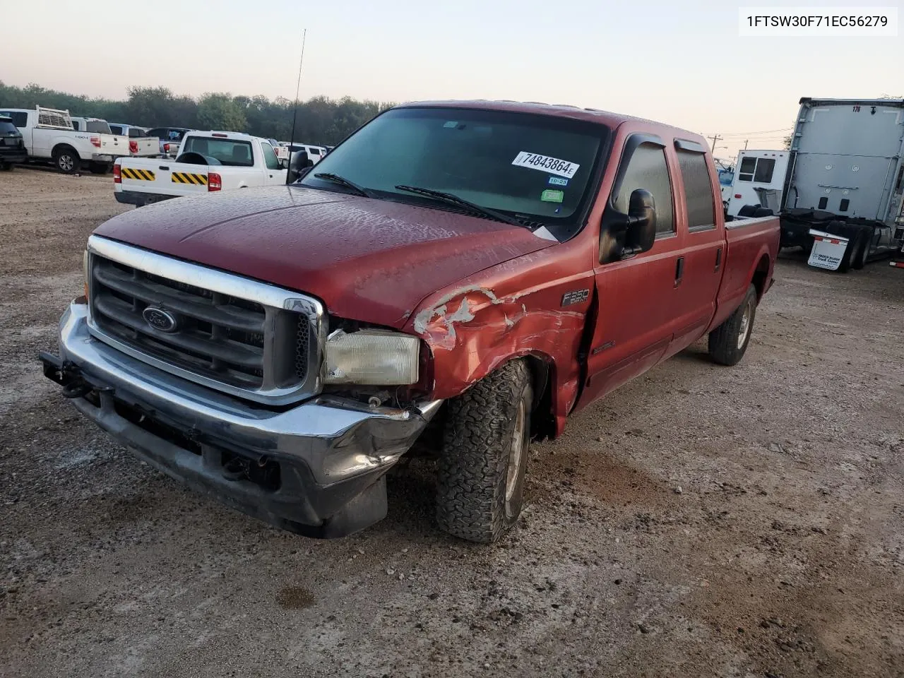 2001 Ford F350 Srw Super Duty VIN: 1FTSW30F71EC56279 Lot: 74843864