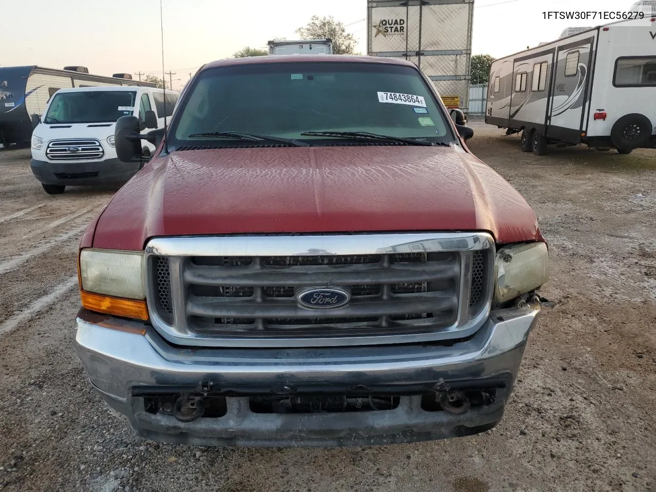 2001 Ford F350 Srw Super Duty VIN: 1FTSW30F71EC56279 Lot: 74843864