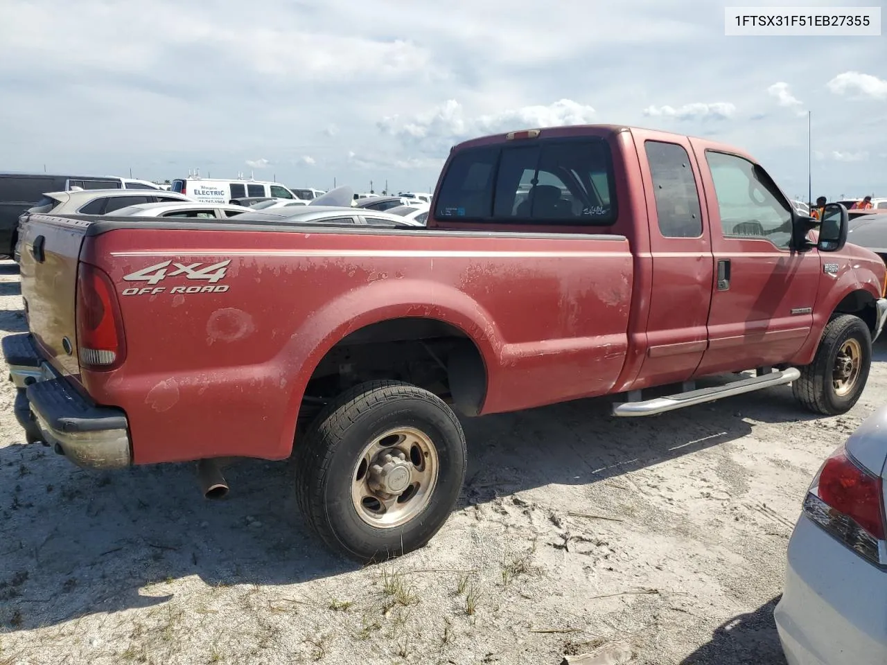 2001 Ford F350 Srw Super Duty VIN: 1FTSX31F51EB27355 Lot: 75587914