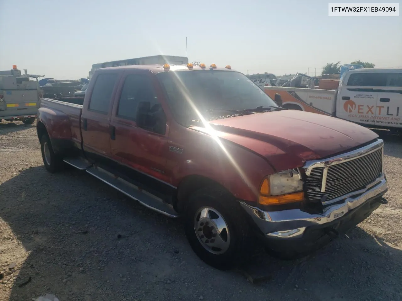 2001 Ford F350 Super Duty VIN: 1FTWW32FX1EB49094 Lot: 75697784