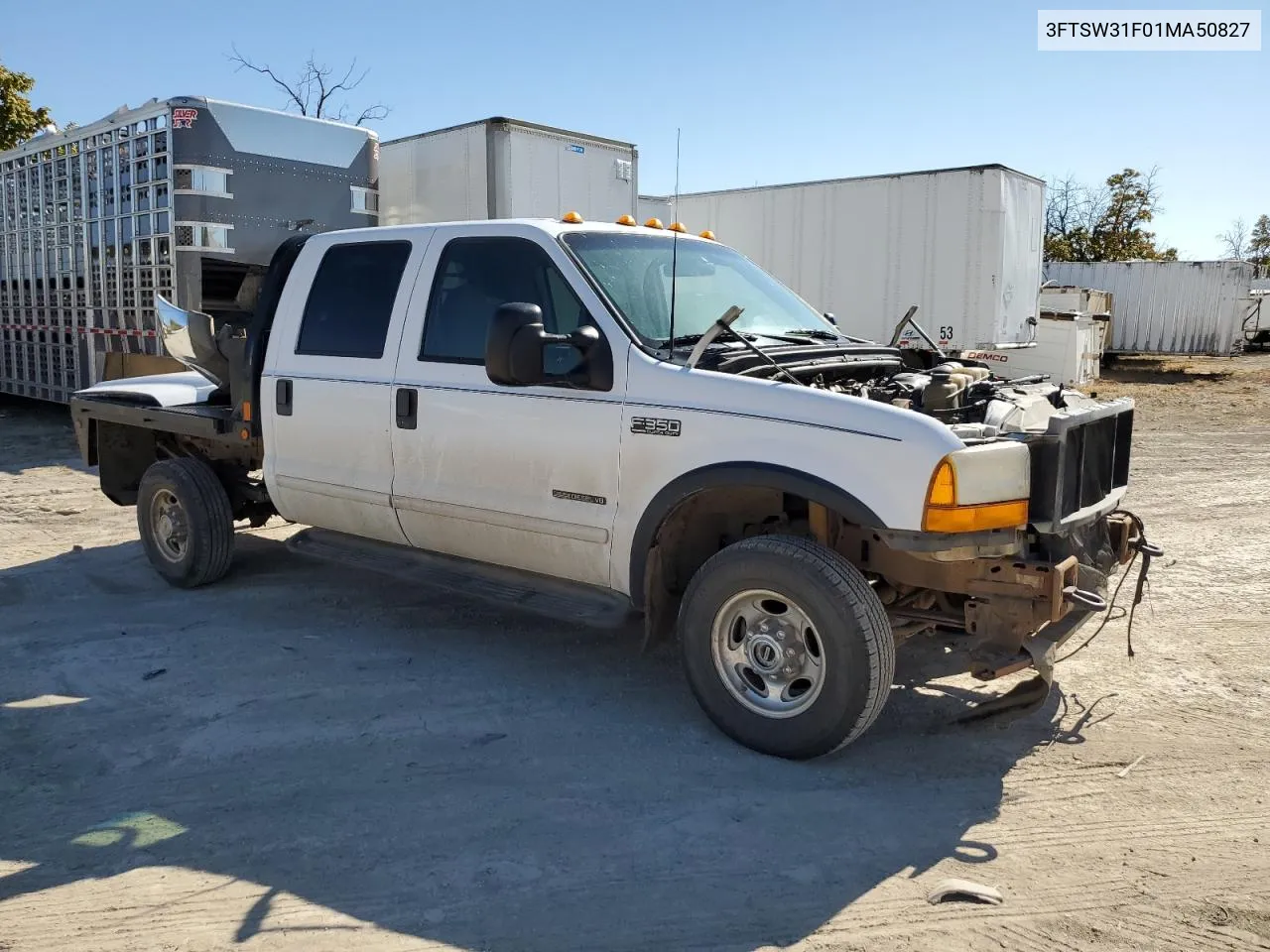 2001 Ford F350 Srw Super Duty VIN: 3FTSW31F01MA50827 Lot: 76896774