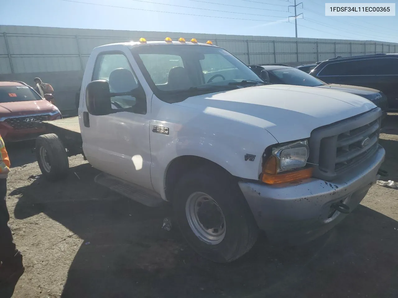 2001 Ford F350 Srw Super Duty VIN: 1FDSF34L11EC00365 Lot: 77618484