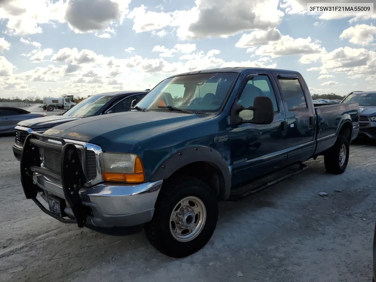 2001 Ford F350 Srw Super Duty VIN: 3FTSW31F21MA55009 Lot: 78132974