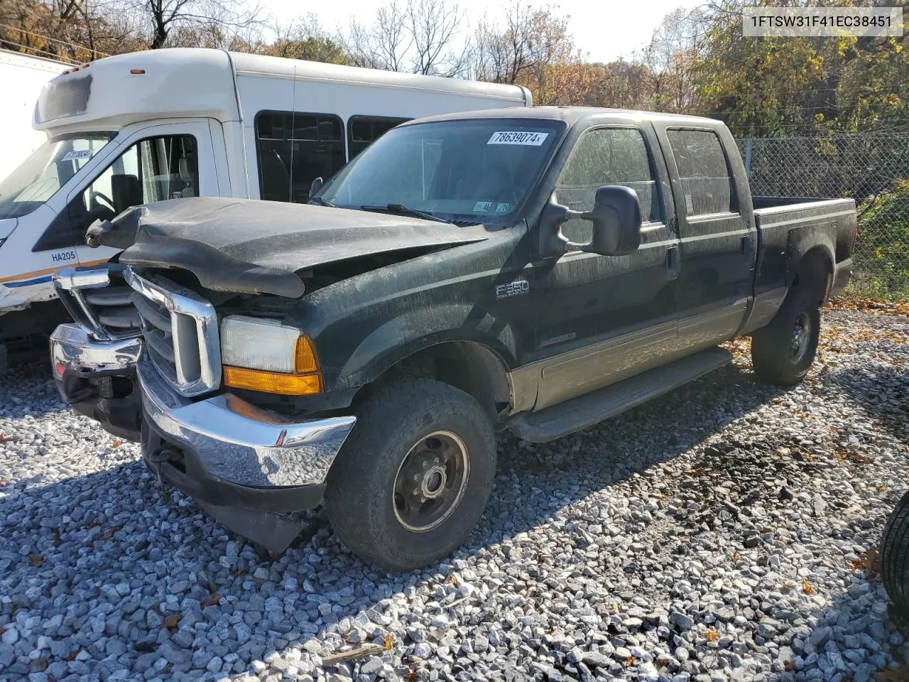 2001 Ford F350 Srw Super Duty VIN: 1FTSW31F41EC38451 Lot: 78639074