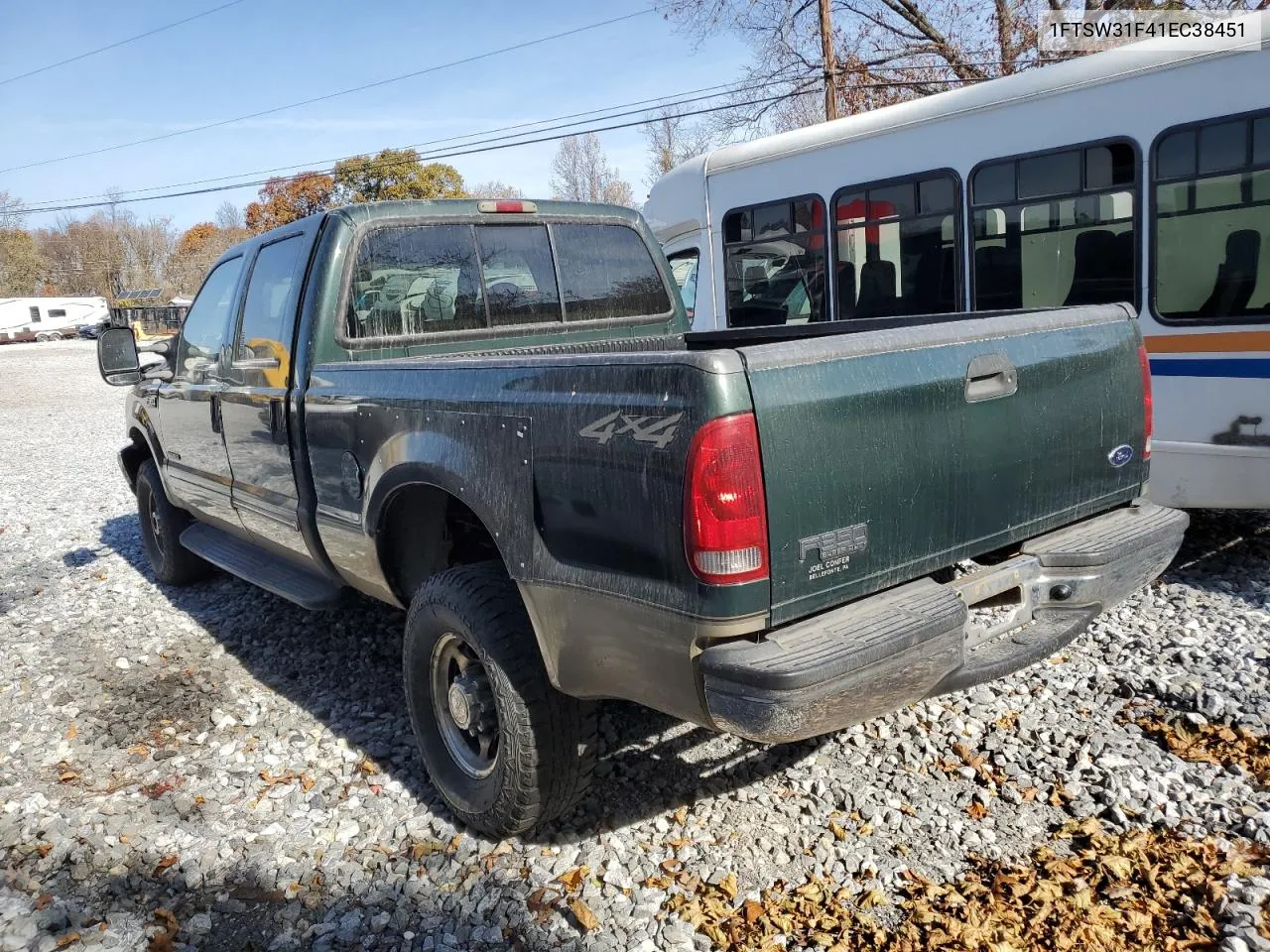 2001 Ford F350 Srw Super Duty VIN: 1FTSW31F41EC38451 Lot: 78639074