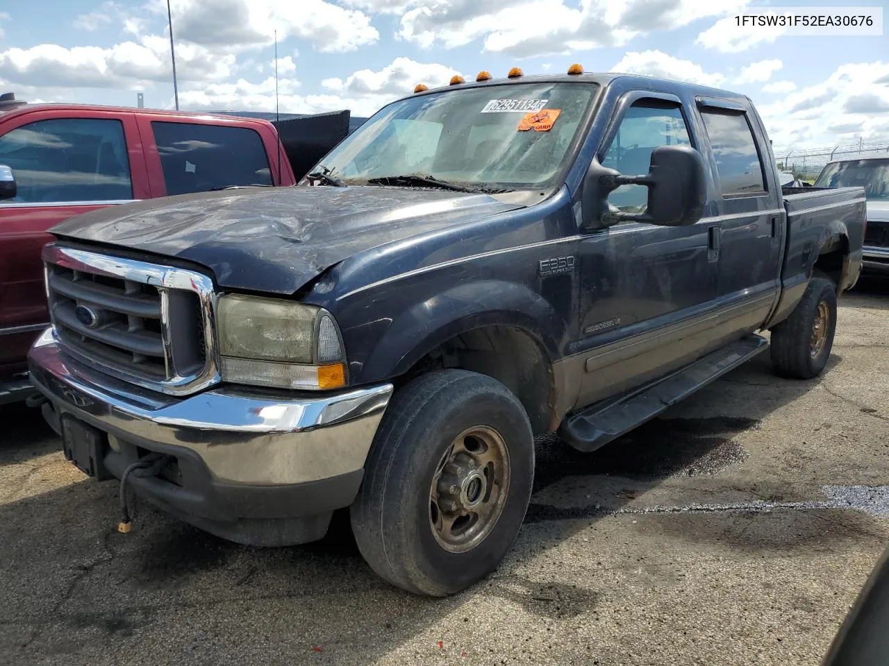 2002 Ford F350 Srw Super Duty VIN: 1FTSW31F52EA30676 Lot: 62951134