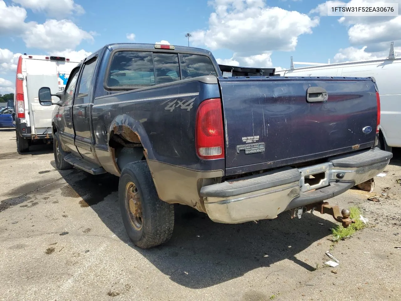 2002 Ford F350 Srw Super Duty VIN: 1FTSW31F52EA30676 Lot: 62951134