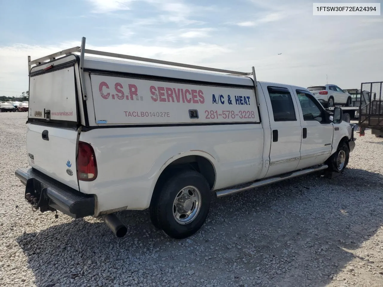 2002 Ford F350 Srw Super Duty VIN: 1FTSW30F72EA24394 Lot: 67467504