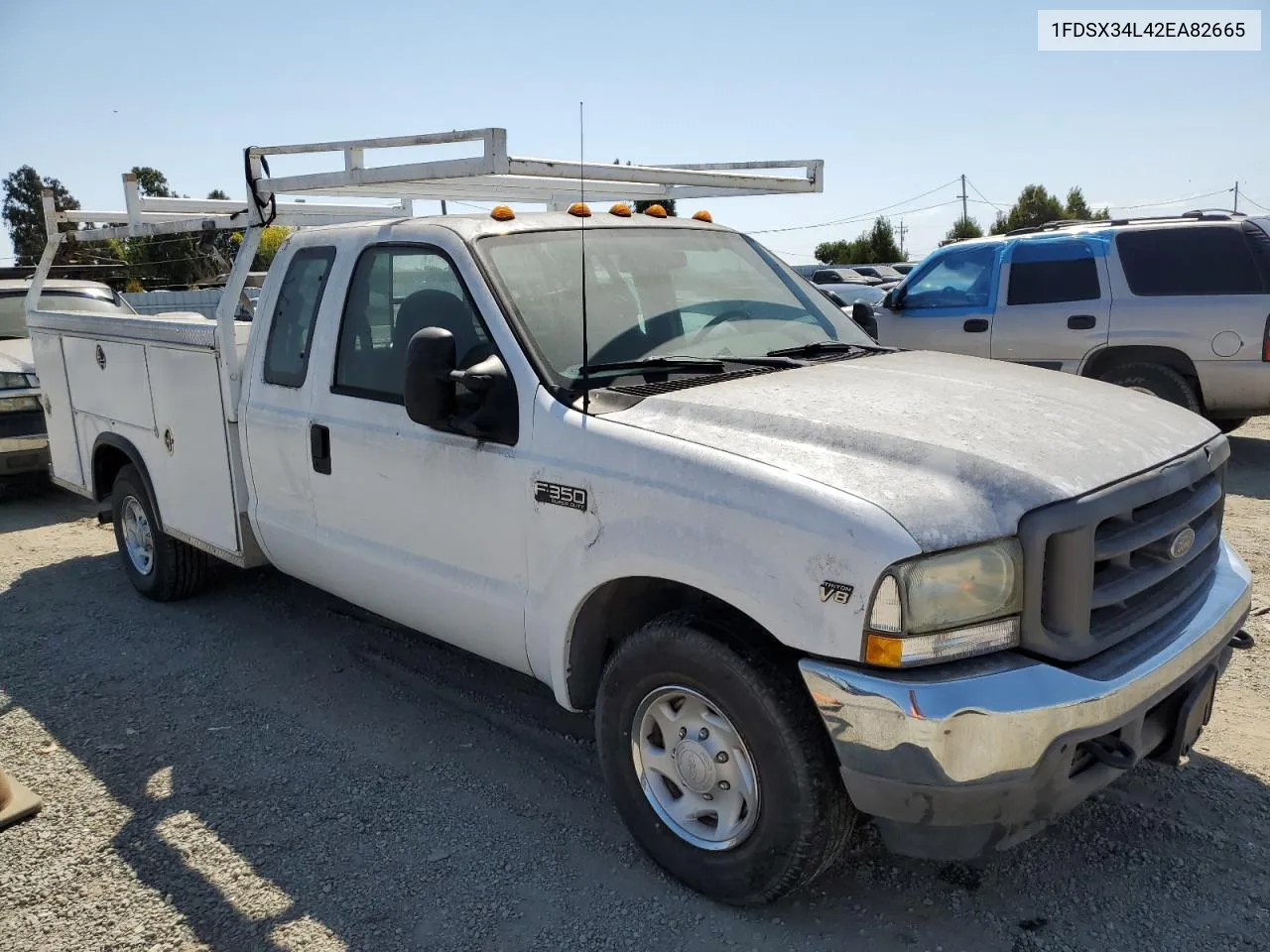 2002 Ford F350 Srw Super Duty VIN: 1FDSX34L42EA82665 Lot: 69740604