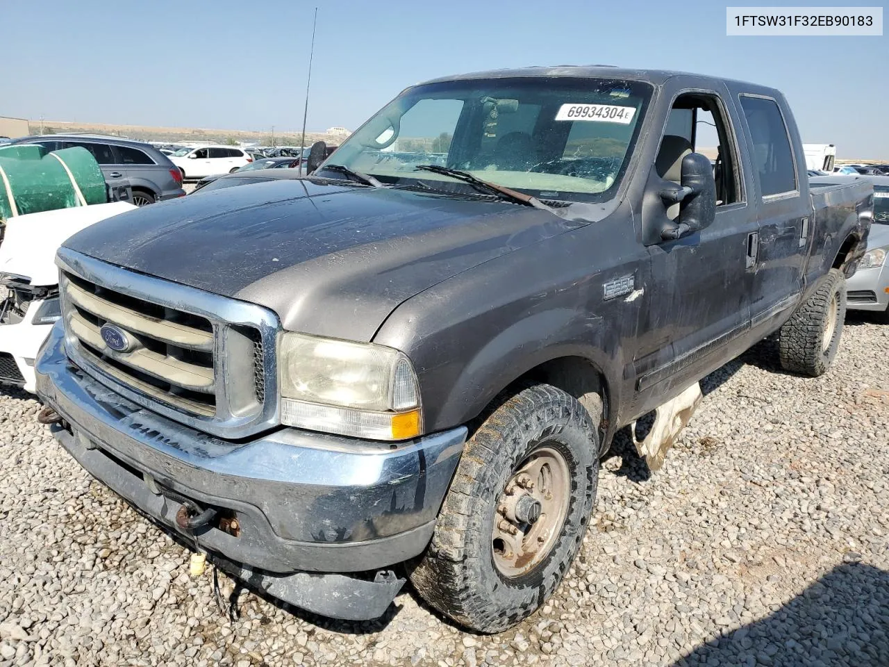 2002 Ford F350 Srw Super Duty VIN: 1FTSW31F32EB90183 Lot: 69934304