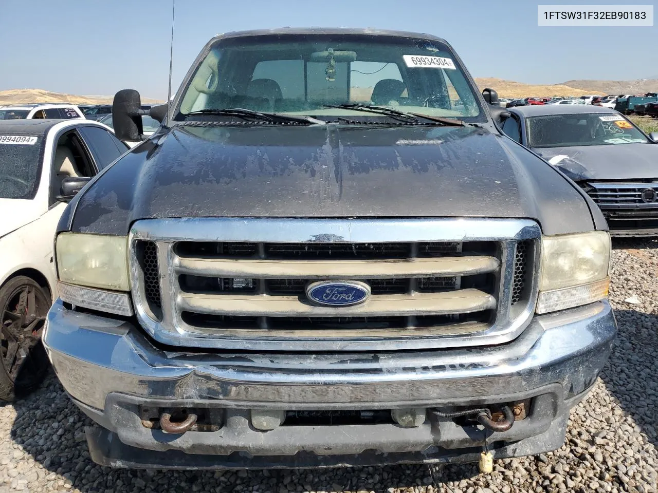 2002 Ford F350 Srw Super Duty VIN: 1FTSW31F32EB90183 Lot: 69934304