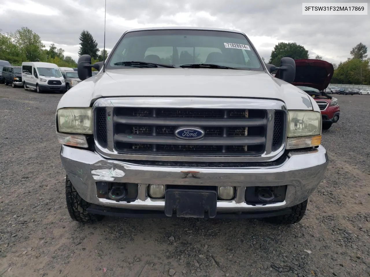 2002 Ford F350 Srw Super Duty VIN: 3FTSW31F32MA17869 Lot: 71828914