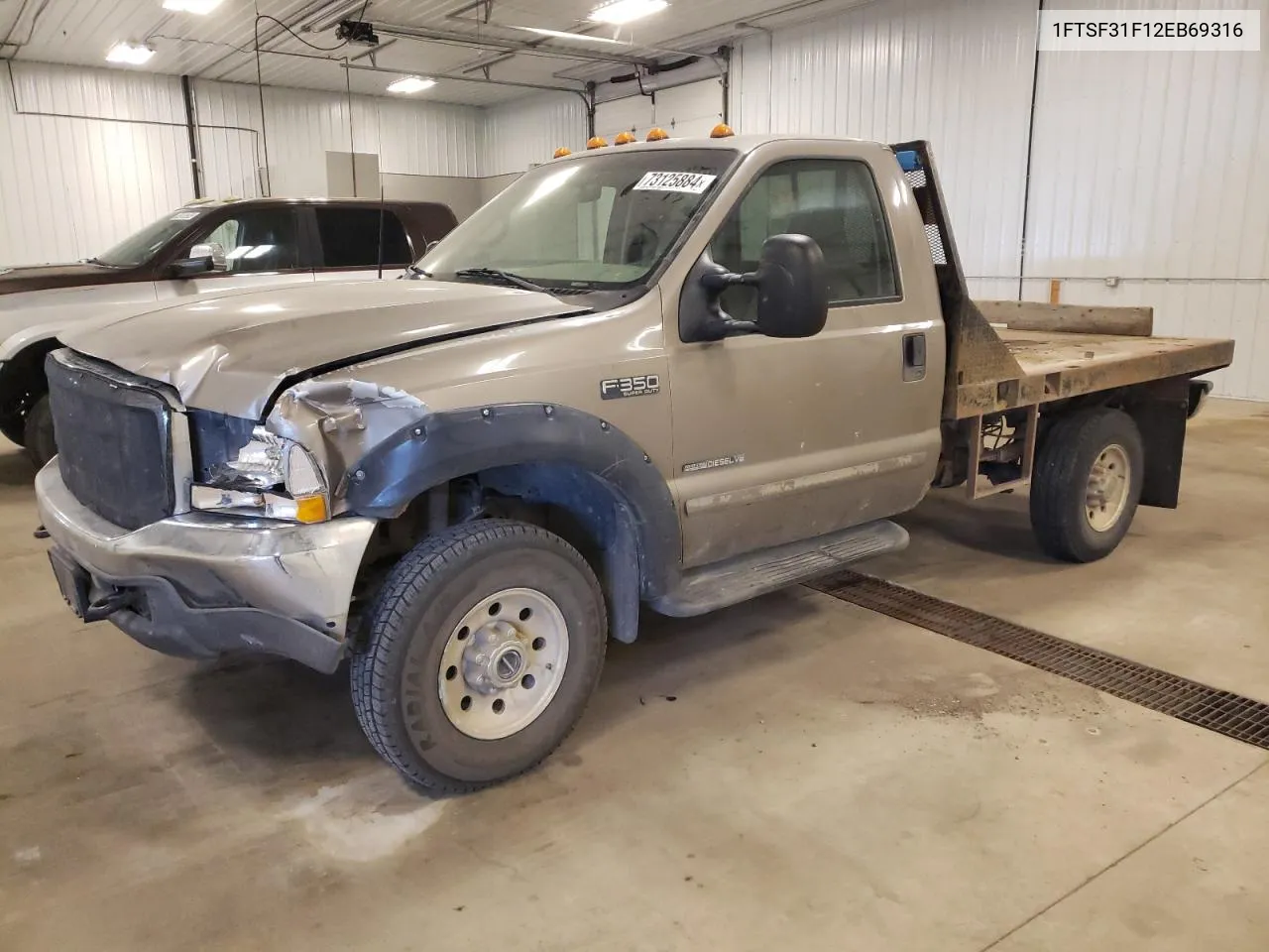 2002 Ford F350 Srw Super Duty VIN: 1FTSF31F12EB69316 Lot: 73125884