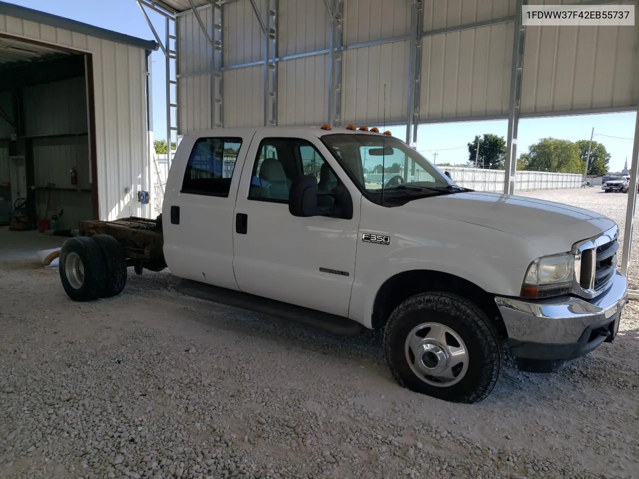 2002 Ford F350 Super Duty VIN: 1FDWW37F42EB55737 Lot: 73678434