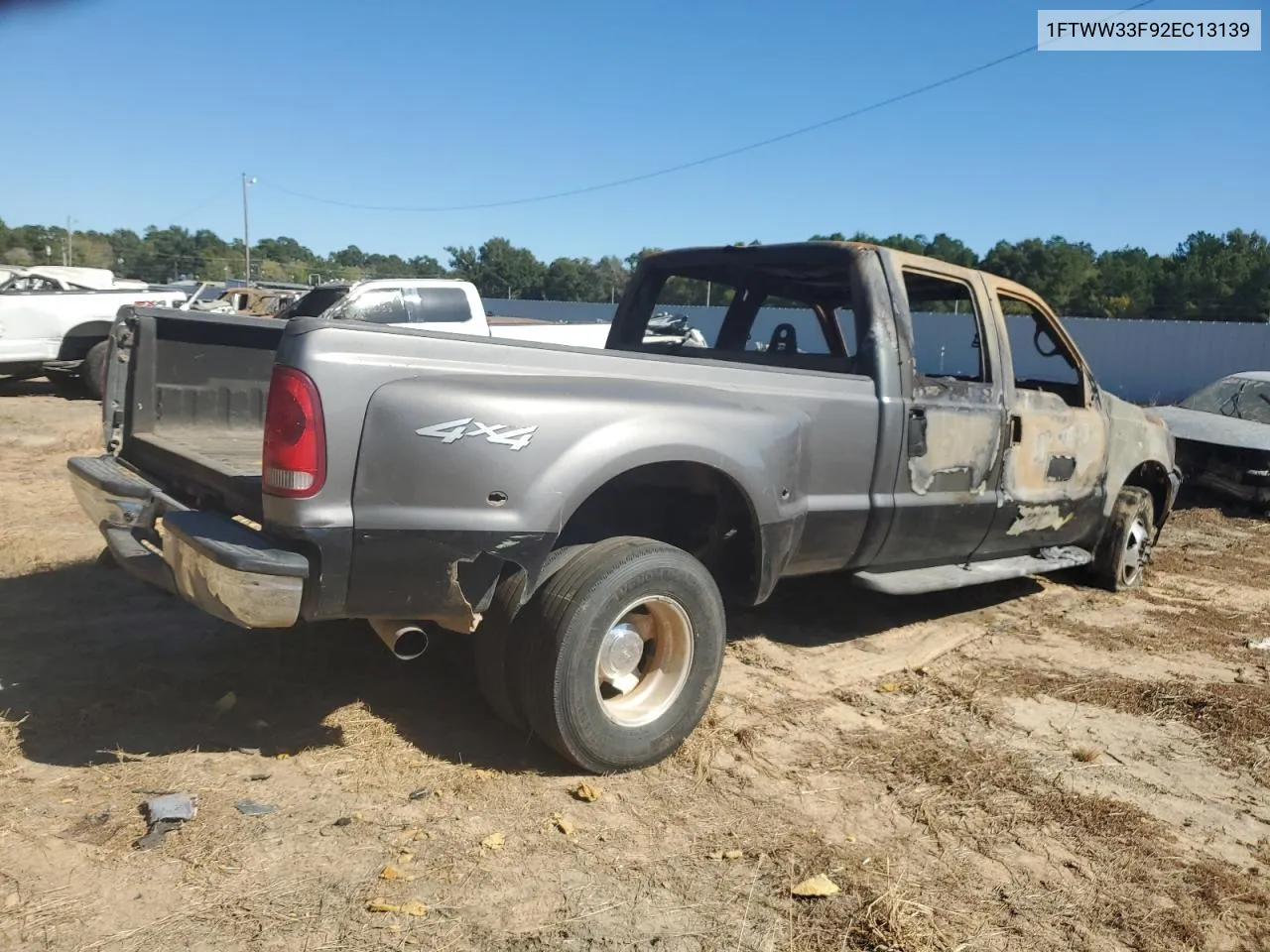 2002 Ford F350 Super Duty VIN: 1FTWW33F92EC13139 Lot: 74583414