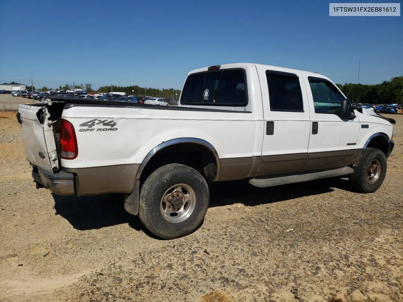 2002 Ford F350 Srw Super Duty VIN: 1FTSW31FX2EB81612 Lot: 74684884