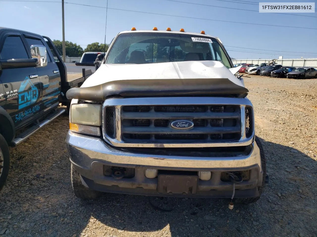 2002 Ford F350 Srw Super Duty VIN: 1FTSW31FX2EB81612 Lot: 74684884